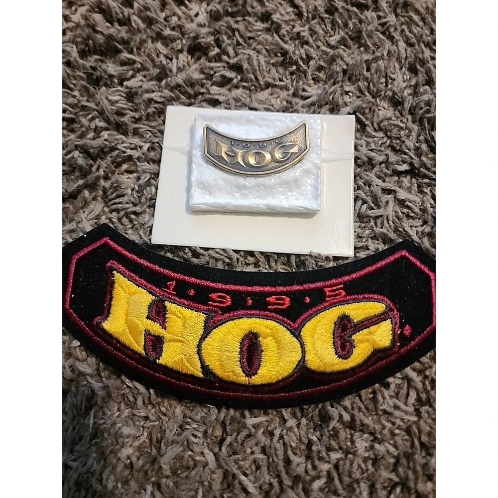 Vintage HOG 1995‎ Harley Owners Group Patch Sew Patch And Pin Rare OG